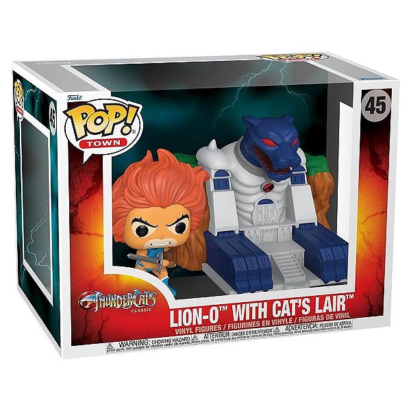 Boneco Funko Pop! Town ThunderCats Classic - Lion-O with Cat's Lair #45