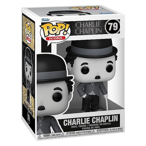 Boneco Funko Pop! Icons Charlie Chaplin #79