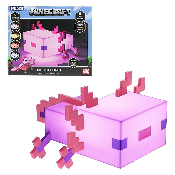 Luminária Paladone Minecraft Axolotl 4920