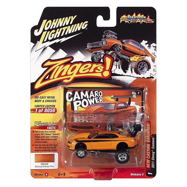 Miniatura Johnny Lightning Street Freaks 2011 Chevy Camaro 1:64