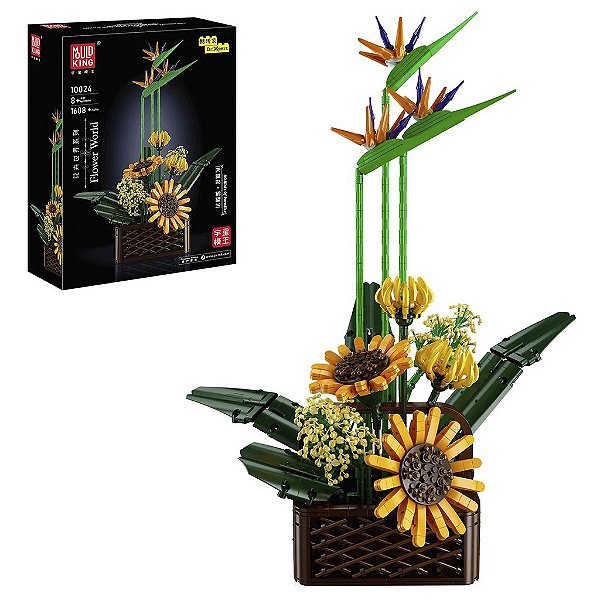 Blocos de Montar Mould King Birds of Paradise Flower 10024 1608 Peças