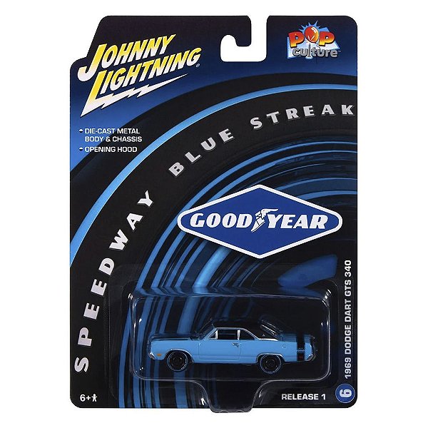 Miniatura Johnny Lightning 1969 Dodge Dart Gts 340 1:64 (JLPC016)