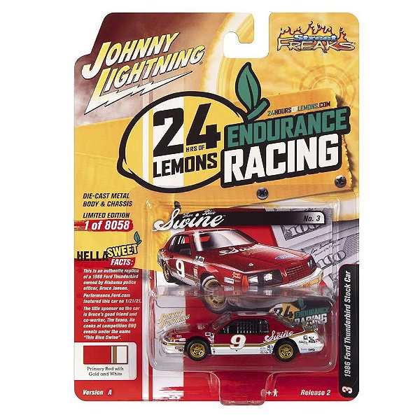 Miniatura Johnny Lightning Street Freaks: 24h Lemons 1986 Ford Thunderbird Stock Car 1:64