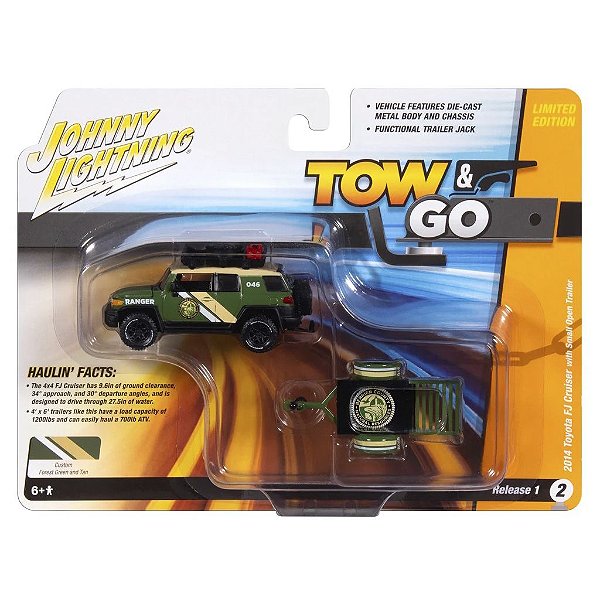 Miniatura Johnny Lightning Tow & Go 214 Toyota Fj Cruiser 1:64