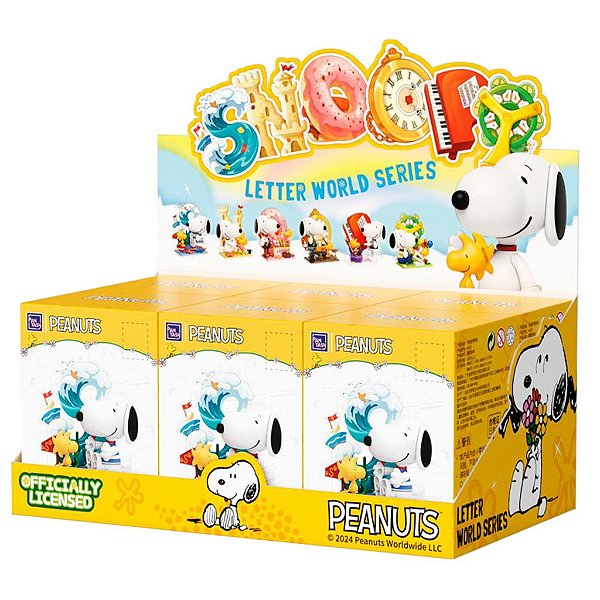 Blocos de Montar Pantasy Blocks Snoopy Letter World Blind Box