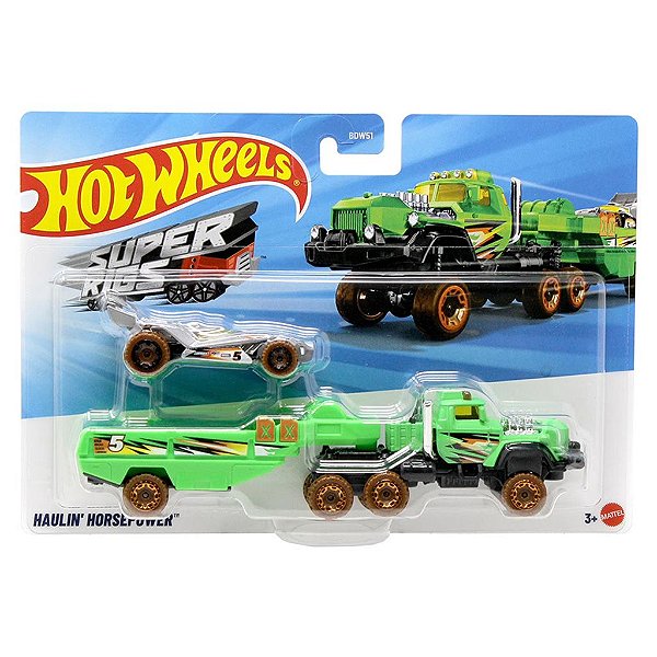 Miniatura Hot Wheels Super Rigs Haulin Horsepower JDJ60