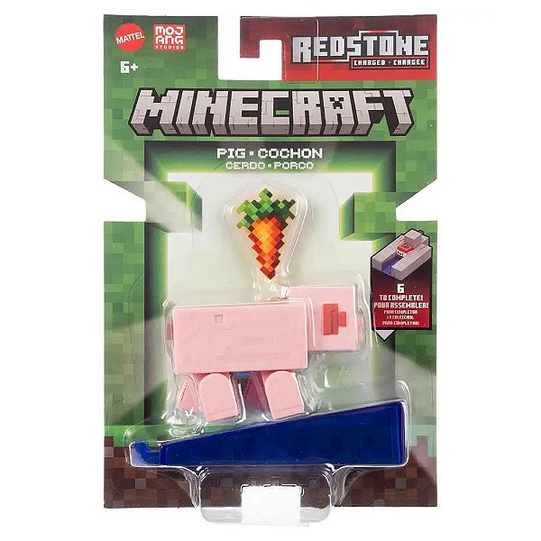 Boneco Mattel Minecraft Redstone Charged 3.25" - Pig () 4107