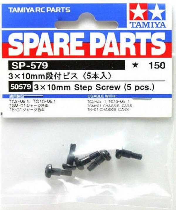Parafuso Escalonado 3x10mm 5un Tamiya 50579 Automodelo Step