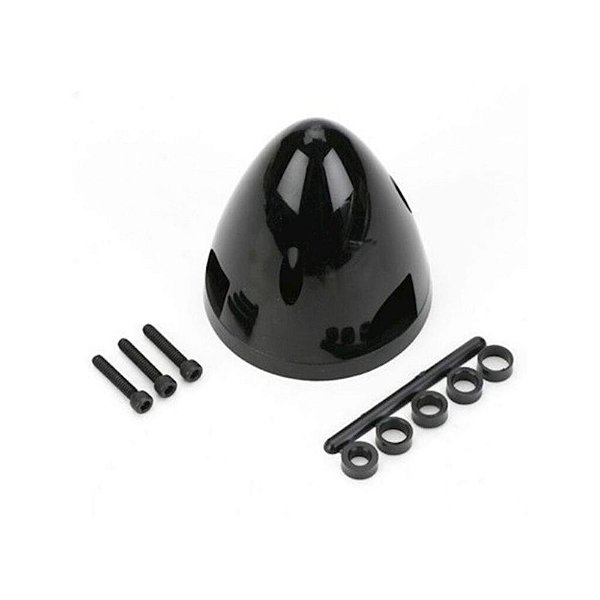 Spinner Du-Bro 3 Pás 2.5 pol Preto DUB546 Aeromodelo Cone