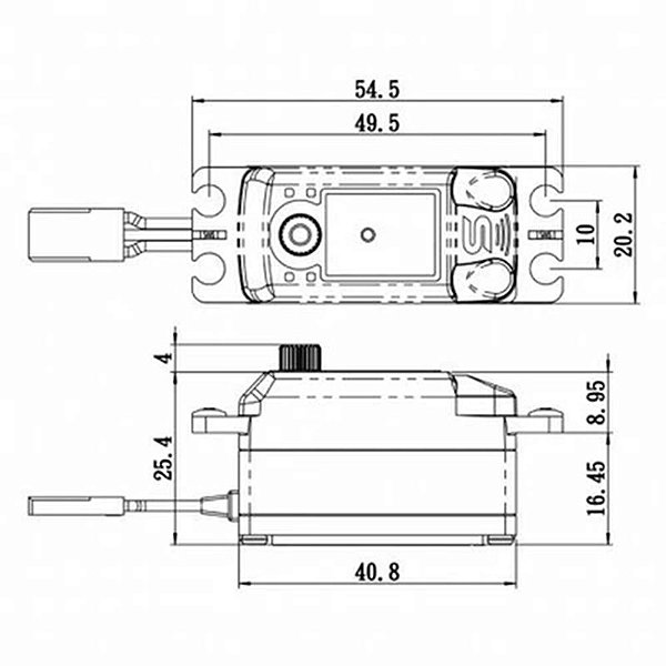 Servo Savox SV-1254MG Plus HV 18kg 0.075s 8.4V Soft Start