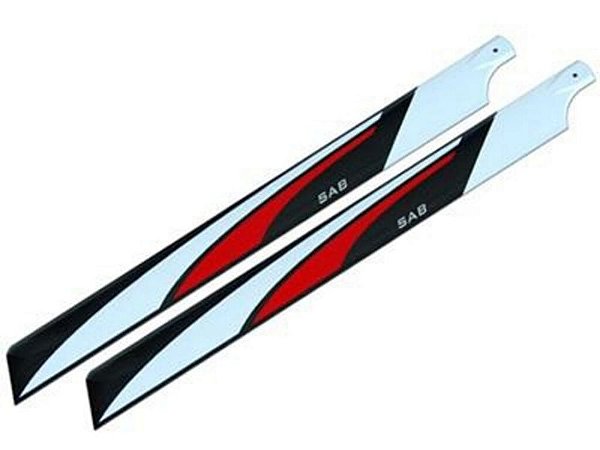 Pás Principais SAB Heli Division 690mm Vermelho e Preto 0221R