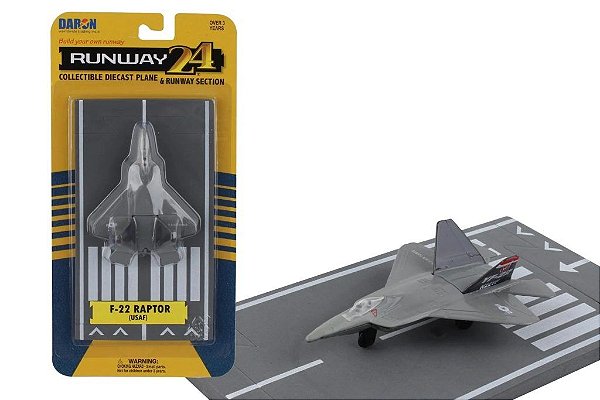 Miniatura F-22 Raptor Runway-24 RW145 Aviação Caça Avião