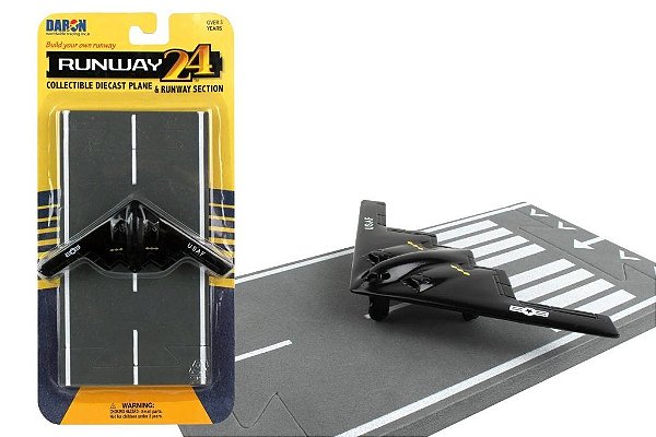 Miniatura B-2 Spirit Stealth Runway-24 RW040 Aviação Bomber