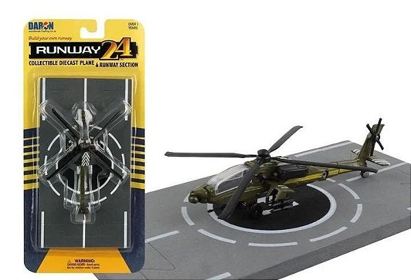 Miniatura Helicóptero AH-64 Apache Runway-24 RW010