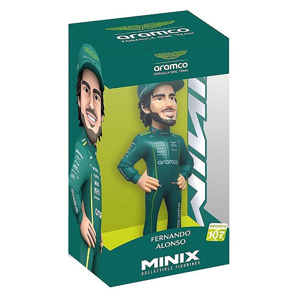 Boneco Minix F1 Aston Martin - Fernando Alonso #107