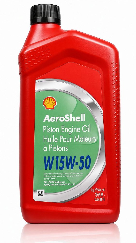 Óleo Aeronáutico AeroShell 15W50 Multigrau 1 Quarto 946ml