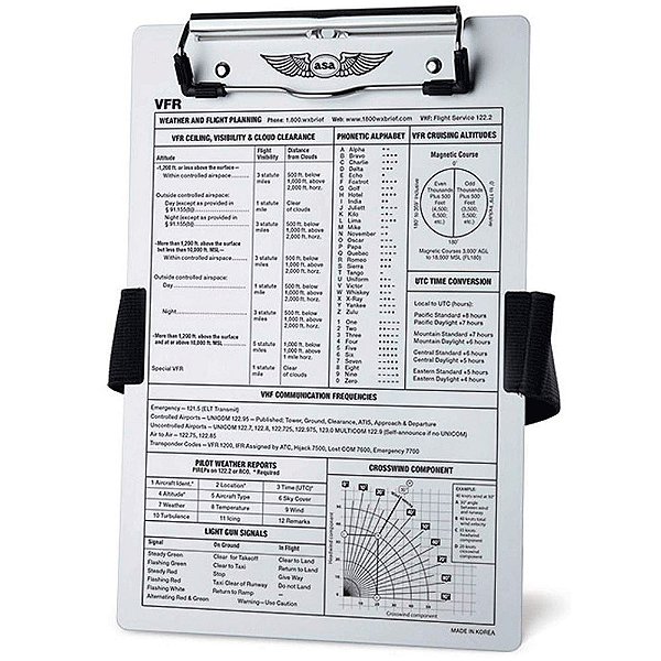 Kneeboard ASA Prancheta Vfr ASA-KB-1-A