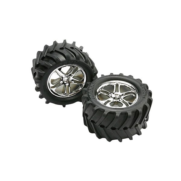 Roda com Pneu Montado 2un Revo Traxxas 5173 Automodelo