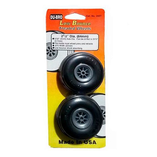 Roda RC DuBro 2.50" com Ranhura Surf (Par) DUB250T