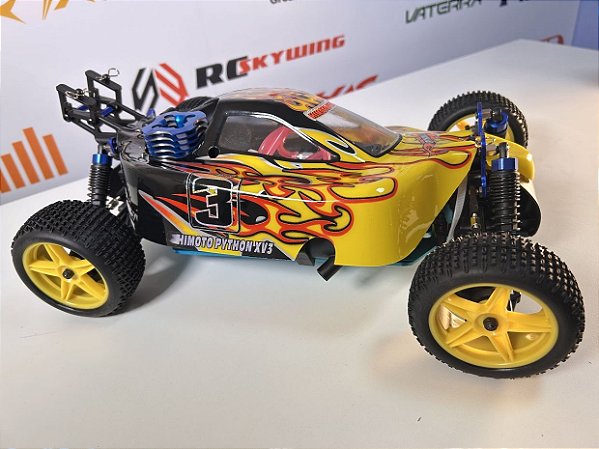 Carro Himoto 1/10 Syclone PRO Buggy .18 Nitro Amarelo/Preto Hi8102