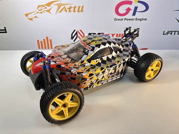 Carro Himoto 1/10 Syclone PRO Buggy .18 Nitro Xadrez Hi8102