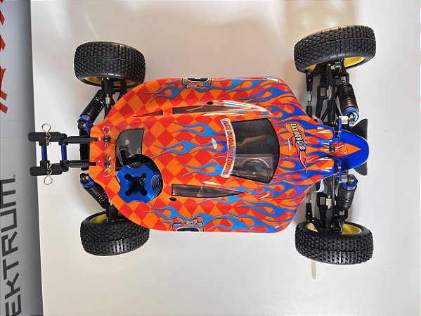 Carro Himoto 1/10 Syclone PRO Buggy .18 Nitro Vermelho/Azul Hi8102