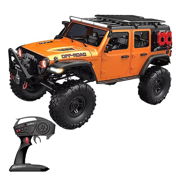 Carro HB Toys 1/10 Jeep Wilderness RTR Laranja HB-R1012-1