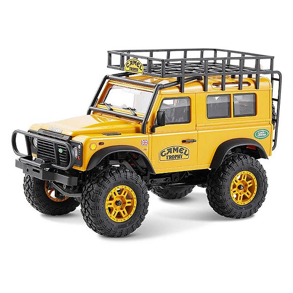 Carro FMS 1/24 Fcx24m Land Rover Defender 90 RTR Amarelo Fms12491rtryl