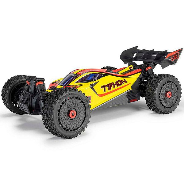 Carro Arrma 1/8 Typhon Mega 665 4WD Buggy Amarelo Ara4206v4t2