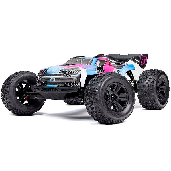 Carro Arrma 1/8 Kraton 6S 4WD BLX Speed Azul/pink Ara8608v6t2