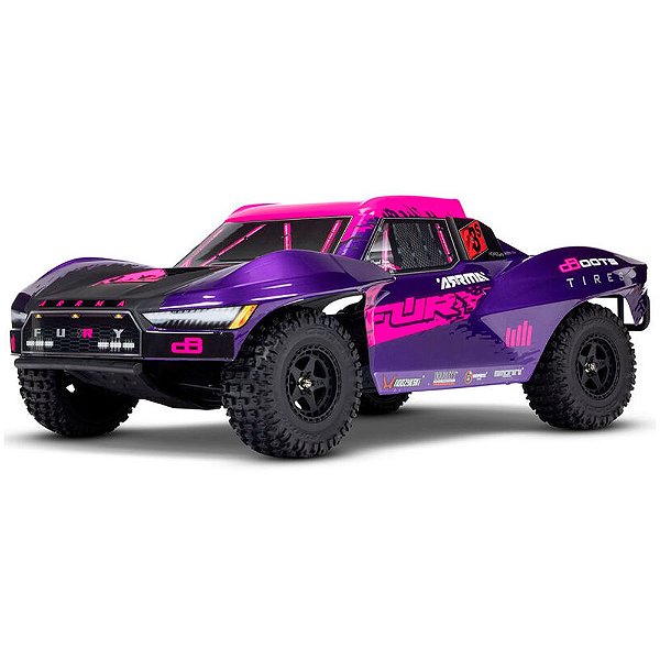 Carro Arrma 1/10 Fury 223S DSC 2WD BLX Short Course Purple Ara3521t3