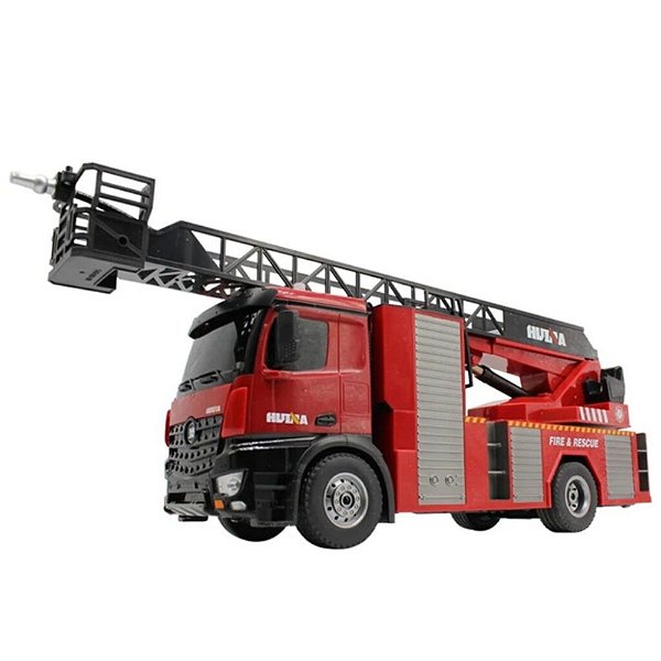 Caminhao Huina 1/14 RC Bombeiro com Escada Realista Bombeiro 1561