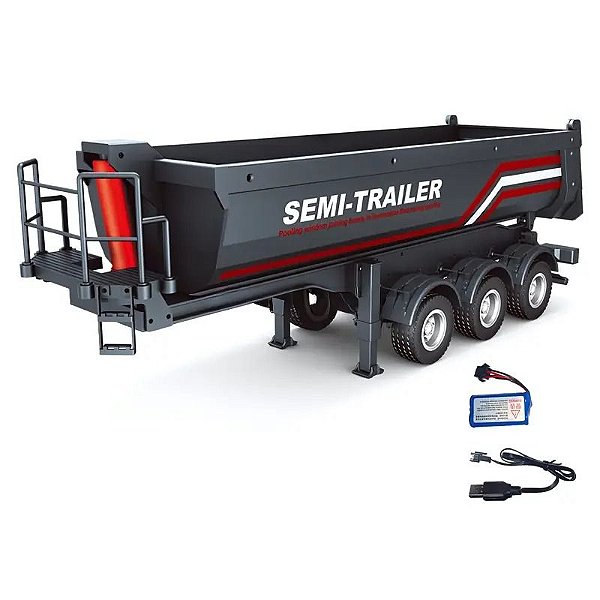 Caçamba Huina para Scania 1/18 Preto 1509