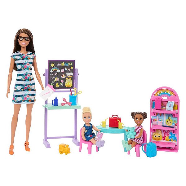 Bonecas Mattel Barbie Cstm B2s Classroom Playset