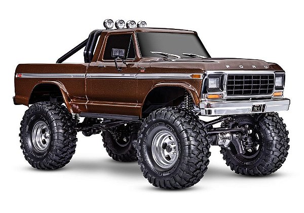 Carro Traxxas 1/10 TRX-4 Ford 79 f-150 Ranger XLT TQI Marrón