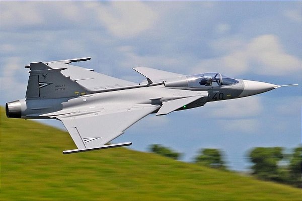 Aeromodelo Freewing JAS-39 Gripen Grey 80MM EDF PNP JET Fj21825p