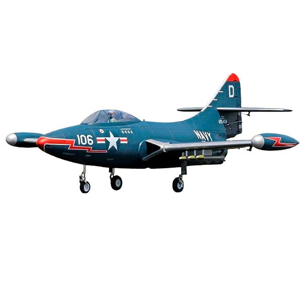 Aeromodelo Freewing F9F Panther High Perfomrmance 70MM EDF PNP JET Fj22111p