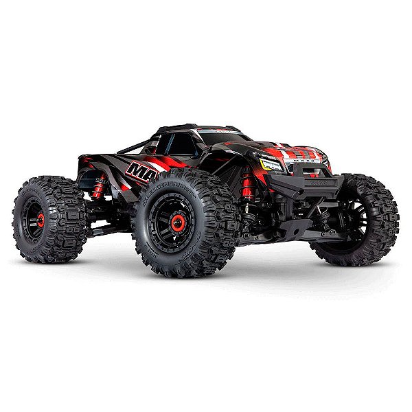 Carro Traxxas 1/10 Maxx Monster Truck TQI 4S Widemaxx RED 89086-4