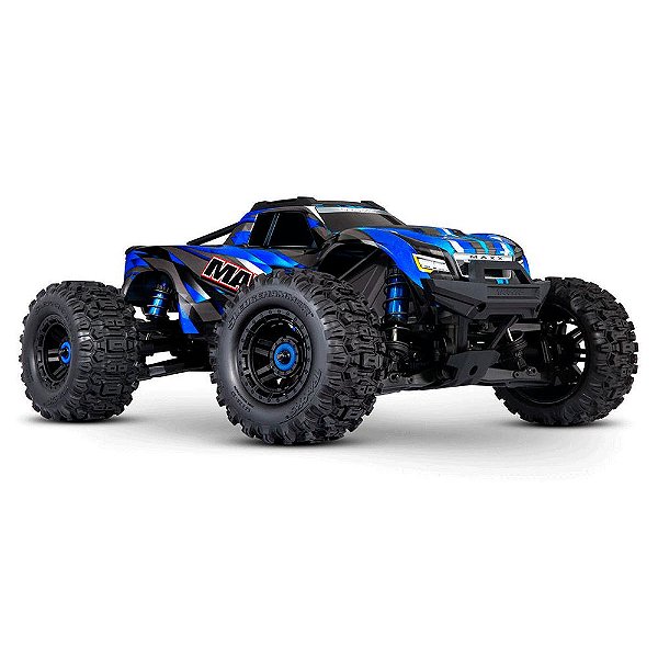 Carro Traxxas 1/10 Maxx Monster Truck TQI 4S Widemaxx Blue 89086-4