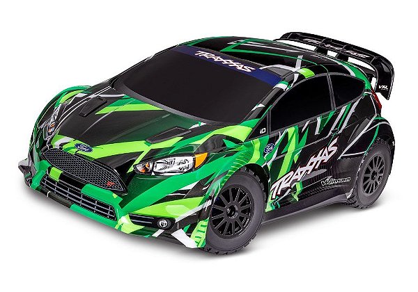 Carro Traxxas 1/10 Ford Fiesta ST VXL Rally BLX 4WD Verde