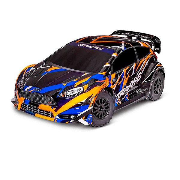 Carro Traxxas 1/10 Ford Fiesta ST VXL Rally BLX 4WD TQI Orange 74276-4