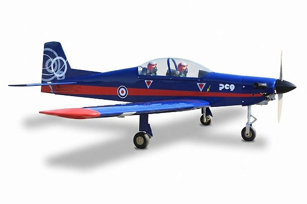 Aviao Seagull Pilatus UK AIR Force PC-9 60.6" ARF Blue/red Sea401b