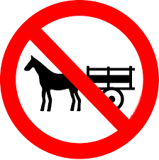 R-11 (PROIBIDO TRÂNSITO DE VEICULOS DE TRAÇÃO ANIMAL)