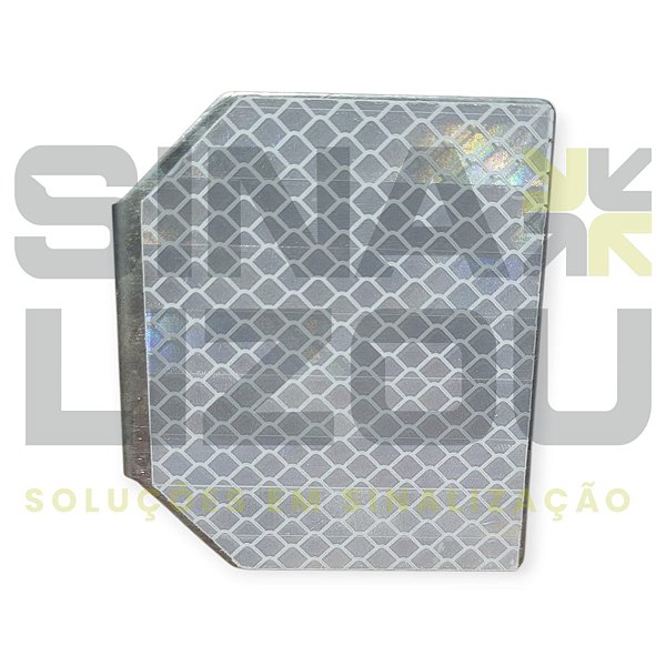 CATADIÓPTRICO DE AÇO PARA DEFENSA METÁLICA (BRANCO)