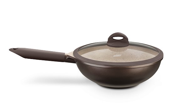 FRIGIDEIRA WOK LINHA BELGA MTA CERAMIC-FLON 3,8L/28CM
