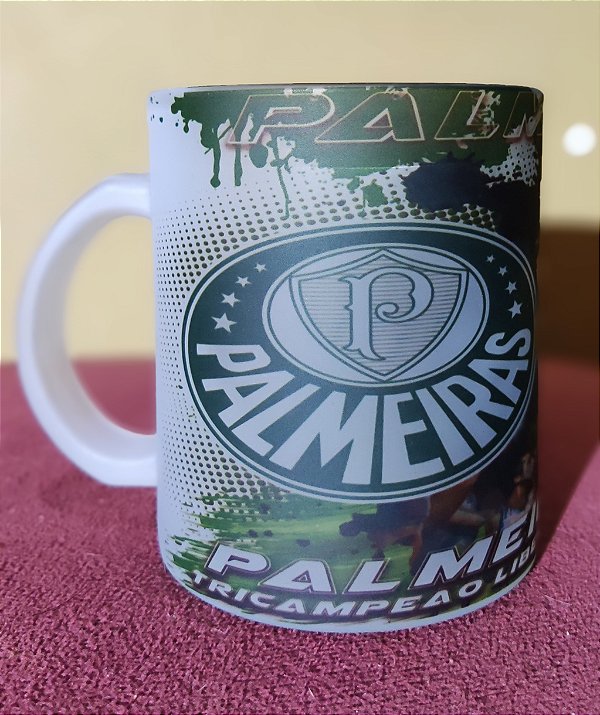 Caneca Palmeiras em Vidro Jateado – 325 ml
