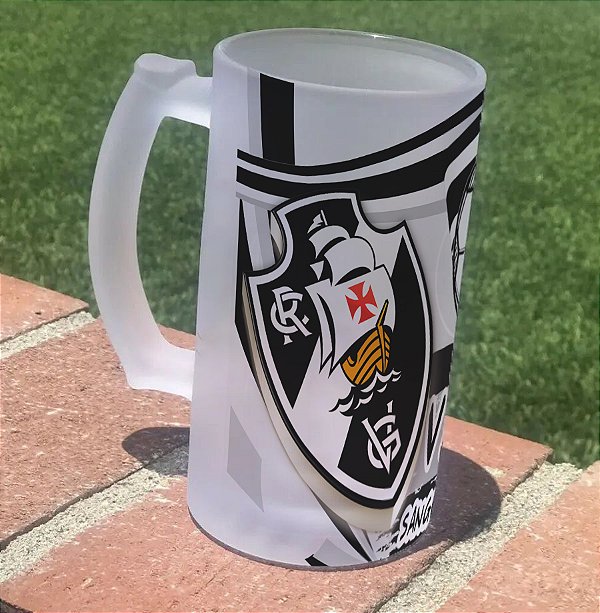 Caneca de Choop de Vidro Jateada Vasco da Gama - 475ml