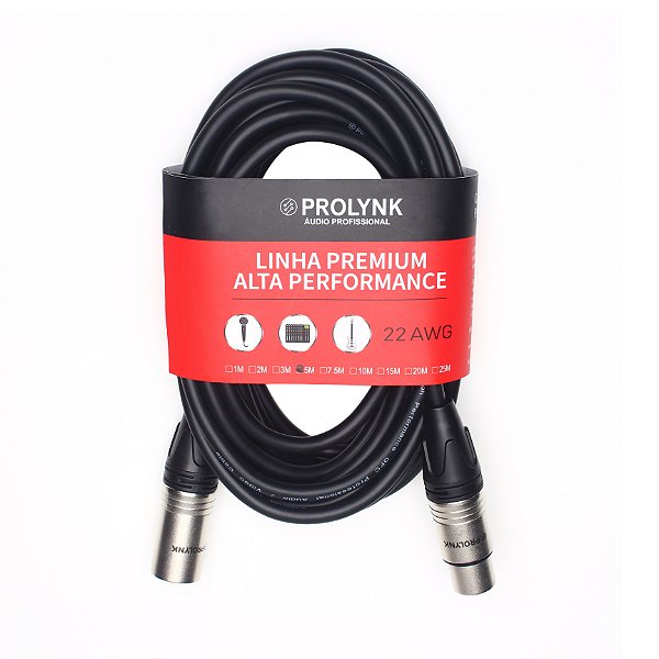 Cabo XLR Prolynk Premium - 5 metros