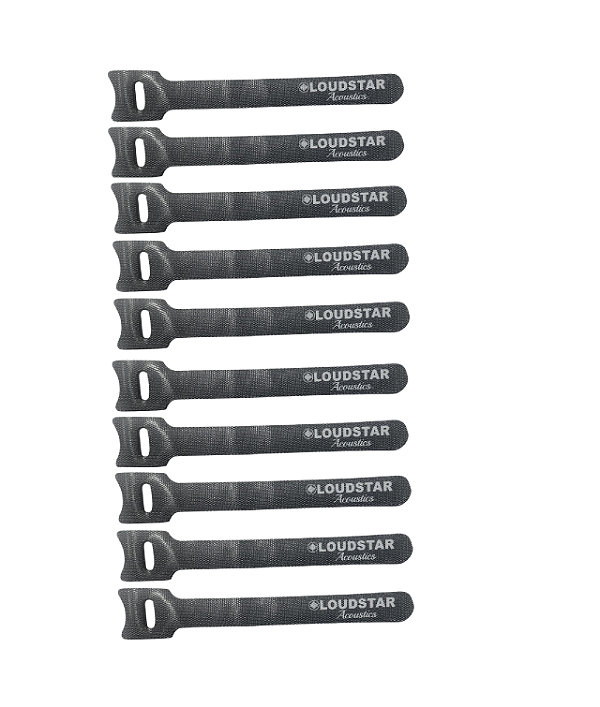 Abraçadeiras Loudstar Acoustics de Velcro para Cabos  – 14x1,5 cm - KIT 10 Un