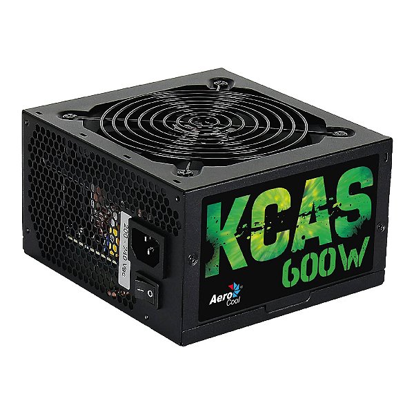 FONTE ATX 600W FULL RANGE AEROCOOL KCAS 80 PLUS BRONZE